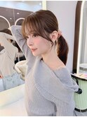 髪質改善縮毛矯正レイヤーカット顔周り前髪韓国ミニウルフ/大宮