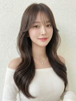 シュガーアンドソルト(SUGAR&SALT)&nbsp;【垢抜けグレージュ】小顔見え韓国風くびれロング