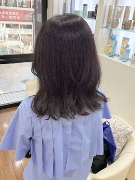 モア 下通店(MORE) Lavender veil／髪質改善ケアカラー／ミディアム
