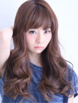 ヘアーズ ベリー あびこ店(hairs BERRY) 大きいカールでカワイイ感じを出したダウンスタイル