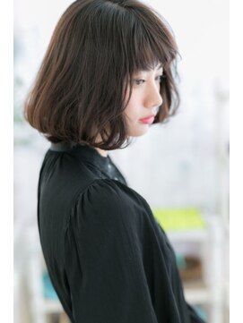 ミック ヘアアンドビューティー 大山店(miq  Hair&Beauty) Aラインで清楚感ガーリー♪くせ毛風耳かけフリンジウェーブb