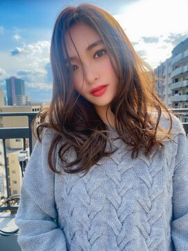 ルービック 京橋(Rubik's) 小顔パーマ×ナチュラルミディ×アッシュブラウン