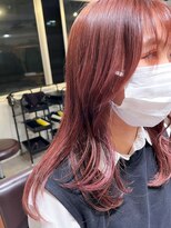 ネイヴィル オモテサンドウ(navile omotesando) *顔まわりレイヤー×チェリーピンク*