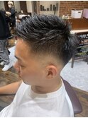 男前メンズスキンフェードカットe