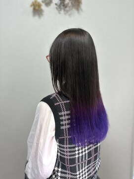 ジウ 上通り(JIU) 20代30代小顔ゆるふわロングビビットヴァイオレット