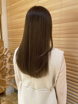 オーガニックエコ 川越(organic+eco) ナチュラルストレート×顔まわりレイヤー