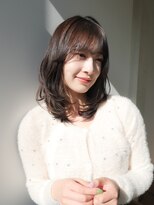 エデュコスゥリール(educo per sourile)&nbsp;顔まわりレイヤーカット×チョコレートブラウン