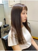 オン眉×艶髪ロング