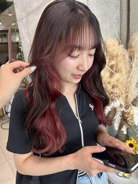 フォルテ プリモ 焼津 藤枝(FORTE PRIMO) イヤリングカラー/カシスレッド/#韓国風くびれスタイル