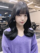 憧れ韓国くびれヘア/顔まわりカットレイヤーカット艶髪黒髪