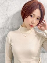 ヘアメイク アリエス 富谷店(HAIR MAKE aries) 【富谷】ビビットオレンジカラーのアプリコットショート