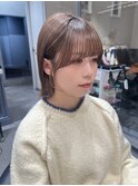 イメチェン外ハネボブ美髪ワイドバング/レイヤーカット顔周り
