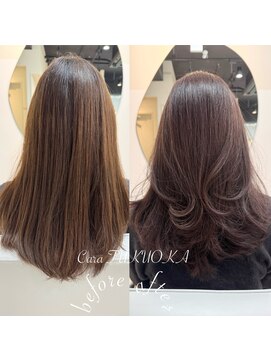 カラ フクオカ(Cara FUKUOKA) チョコレートブラウン《★髪質改善うる艶水素カラー＋カット★》