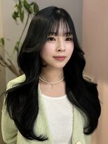 【kumu】韓国風/レイヤーカット/透明感/ロング/艶感/グレージュ