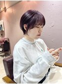 *滝田*ケアブリーチラベンダーブラウン似合わせショートボブ人気