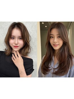 透明感/艶感のある白髪染め白髪ぼかし大人気◎大人女性のお悩みは髪質改善◎郡山/キッズカット/レイヤー