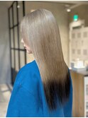 レイヤーカット顔周りレイヤーカットダブルカラーロングヘア調布