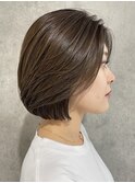 ボブレイヤーカット髪質改善カラートリートメント顔まわり
