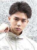 アップバングショート短髪メンズショート