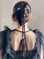 アルバム 銀座(ALBUM GINZA)&nbsp;おくれ毛ロング暗めカラー韓国ヘア顔周りレイヤー_ba565012