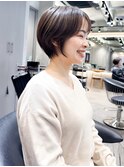 大人ガーリー/レイヤーショート/前髪白髪/20代30代40代50代/柏柏