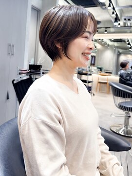 ロンド エメ 柏(Lond aimer) 大人ガーリー/レイヤーショート/前髪白髪/20代30代40代50代/柏柏