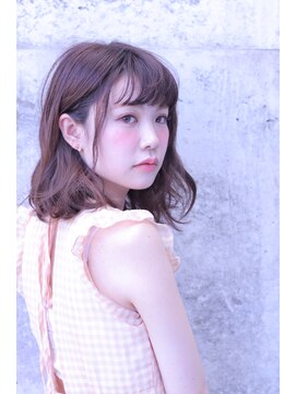 カシュカシュ(cache cache) cache cache★ゆるパーマ×ショコラブラウンの鎖骨ミディアム