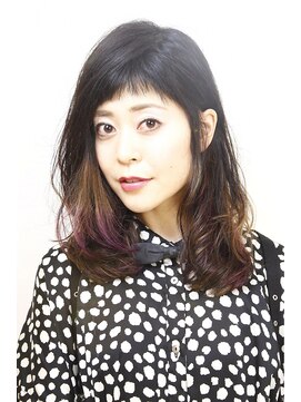 アンクス(anx) ムラ染めカラーとショートバングミディ