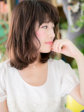 カバーヘア ブリス 上尾西口店(COVER HAIR bliss) *+COVER HAIR+*…上品＆カジュアル☆斜めバングミディa