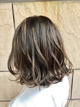 アフィナー(Afinar) 【横浜/Afinar】contrast highlight×dark grey★