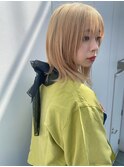 フェイスラインに合わせたウルフレイヤー×ハイトーンカラー