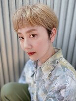 モリオ フロム ロンドン イオンモール 熊本店(morio FROM LONDON)&nbsp;【morio熊本】ミニマムバング/ミルクティーブロンド.k