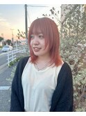 オレンジピンク#ニュアンスカラー#ハイトーンカラー#20代・30代