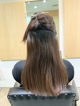 ラベスト バイ セロ 池袋本店(LOVEST by CERO) Beforeグレージュアッシュレイヤー斜めバングブラックベージュ