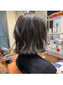 aRietta銀座2*20代30代40代 グレージュ×切りっぱなしボブ