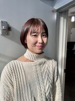 ユニル(unir)&nbsp;【unir】ブリーチ無しピンクブラウン×丸みショート★