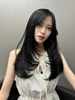 イキ 表参道(iki omotesando) デザインカラー/レイヤーカット/ウェットヘア/オリーブベージュ