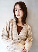 セミロング/レイヤーカット/顔まわりレイヤー