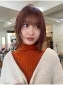 ワンレン　黒髪　ボブ　ボブルフ　顔まわりレイヤー