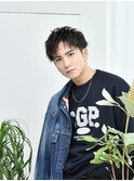 【RAWR】ビジネスショートツイストスパイラルパーマツーブロック