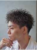 渋谷スパイキーショートメンズショートパーマ短髪パーマショート