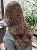 イルミナカラーレイヤーカット韓国風グレージュオリーブ堺東