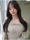 ANGELICA シアーブラック 韓国風 顔周りレイヤーカット