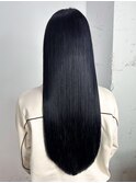 ロング暗めカラー韓国ヘア顔周りレイヤー_ba557911