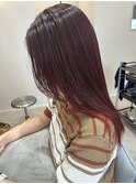 津久居韓国レイヤーカット顔周りレイヤーボブ暖色系カラー