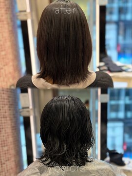 パーマ落としラボ アピッシュ 銀座(apish) ナチュラル派におすすめのパーマ落とし