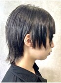 渋谷ウルフカット顔周りレイヤー艶髪髪質改善透明感カラー