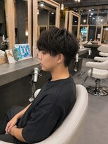ラベルム バイ エーケー メンズ(La Belleme by AK for Men)&nbsp;無造作パーマ×黒髪マッシュ