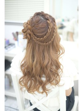 リサ 恵比寿(risa.) レース編み込みのお花ハーフ