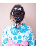 【下北沢＊I'll b hair＊】浴衣に似合うハートリボンアレンジ